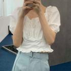 Short-sleeve Top White - One Size