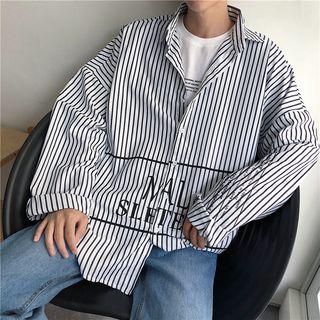 Stripe Lettering Shirt