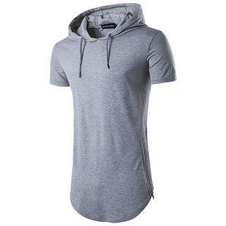 Short-sleeve Zip Seam Hoodie