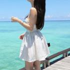 Cross-strap A-line Dress