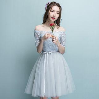 Sleeveless / Off Shoulder/ Elbow Sleeve Bridesmaid Dress