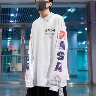 Long-sleeve Printed Loose T-shirt