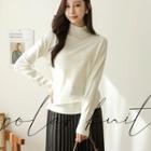 High-neck Knit Top In 10 Colors