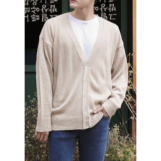 Drop-shoulder Boxy Cardigan