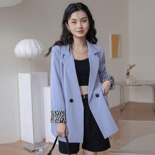 Zebra Print Cuff Blazer