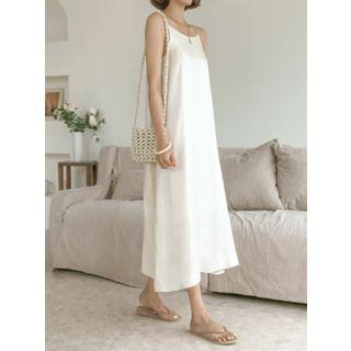 Spaghetti-strap Sleek Long Dress