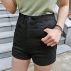 Zip-closure Slim-fit Shorts