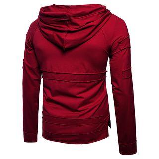 Applique Hooded Long-sleeve T-shirt