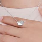 Snail Rhinestone Pendant Sterling Silver Necklace Silver - One Size