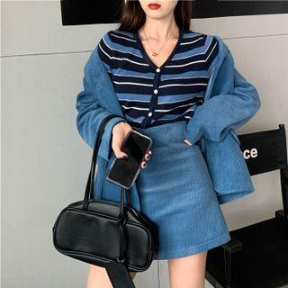 Corduroy Loose-fit Blazer / Corduroy Mini Skirt (various Designs)