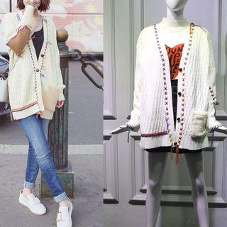 Stitched Panel Cardigan