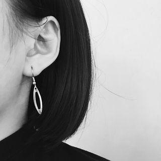 Metal-drop Hook Earrings