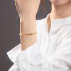 Faux Pearl Leaf Bracelet