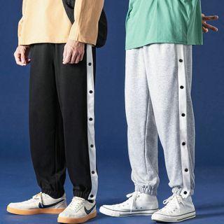 Buttoned Harem Sweatpants