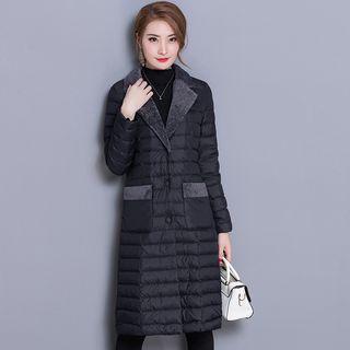 Padded Buttoned Long Coat