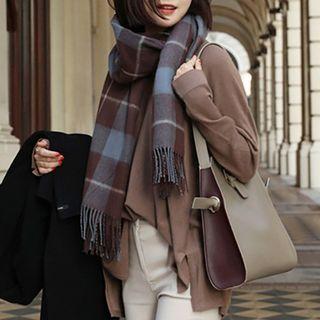 Plaid Fringed Scarf (various Designs)