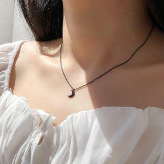 Alloy Moon Pendant Necklace As Shown In Figure - One Size