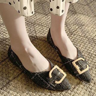 Buckle Tweed Flats