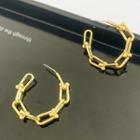 Chain Hook Earring 1 Pair - Gold - One Size