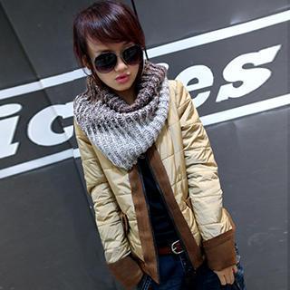 Contrast Trim Padded Jacket