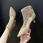 Mesh High Heel Short Boots