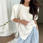 Slit-side Summer Knit Top