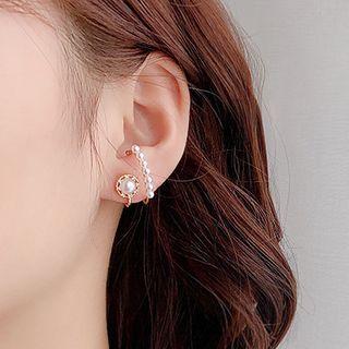 Faux Pearl Earring / Ear Cuff