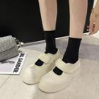 Platform Canvas Mary Jane Shoes