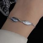Leaf Alloy Bracelet Silver - One Size
