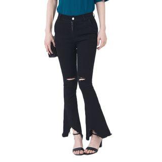 Ripped Boot Cut Pants