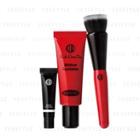 Koh Gen Do - Moisture Foundation Perfect Set: Moisture Foundation (#013 Pink Ocher) 20g + Makeup Color Base Spf 25 Pa++ (pearl White) 4g + Foundation Brush 1 Pc 3 Pcs
