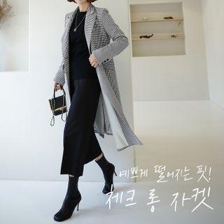Houndstooth Chesterfield Coat