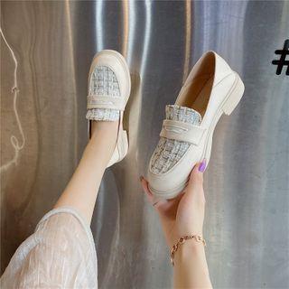 Platform Tweed Moccasins