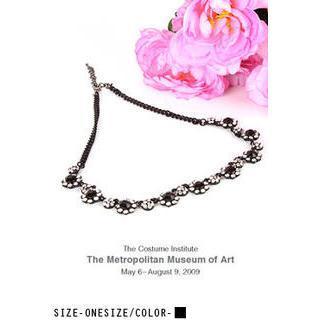 Rhinestone Floral Necklace