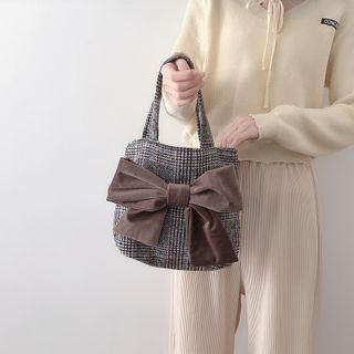 Bow Plaid Handbag