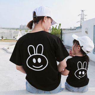Family Matching Cartoon Print Short-sleeve T-shirt