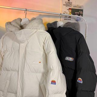 Faux Fur Applique Padded Coat