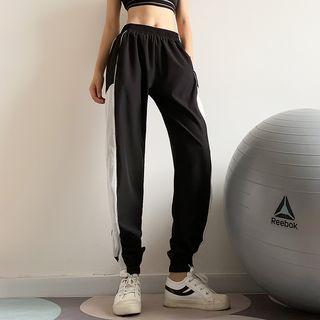 High-waist Mesh Panel Sweatpants