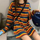 Long-sleeve Striped T-shirt Stripe - Multicolor - One Size