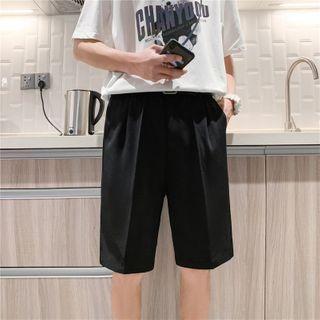 Plain Straight Leg Dress Shorts
