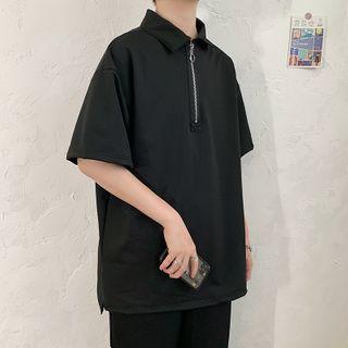 Short-sleeve Half-zip Polo-shirt