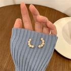 Faux Pearl Stud Earring 1 Pair - Stud Earrings - White & Gold - One Size