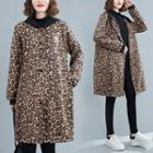 Leopard Print Single-breasted Coat