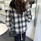 Plaid Jacket Short Edition - Black & White - One Size