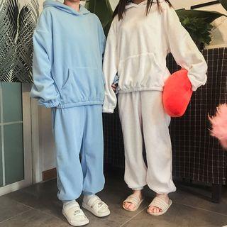 Loungewear Set: Plain Hoodie + Pants