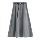 Mohair Midi A-line Skirt