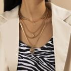 Set Of 4: Necklace 1396 - Gold - One Size