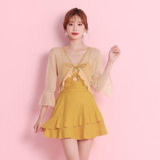 Plain Swim Dress / Cover Up / Pouch / Set