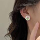 Flower Glaze Faux Pearl Earring 1 Pair - Tulip - White - One Size