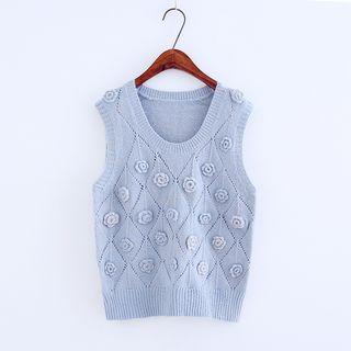 Flower Knit Vest